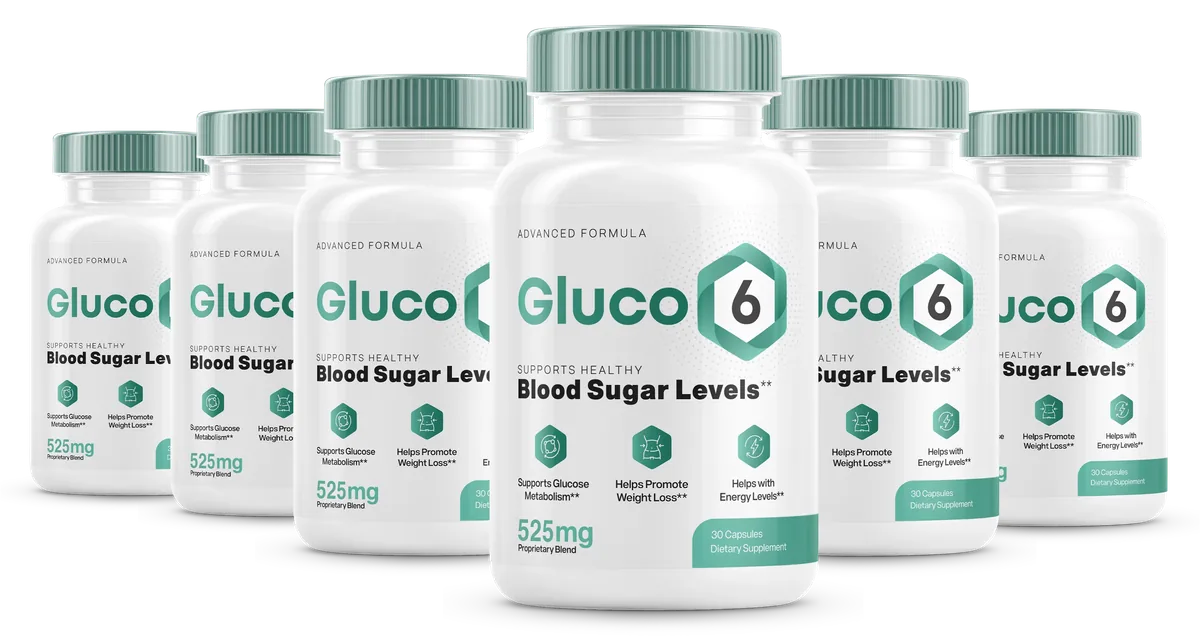 Gluco6 supplement 6-bottle package